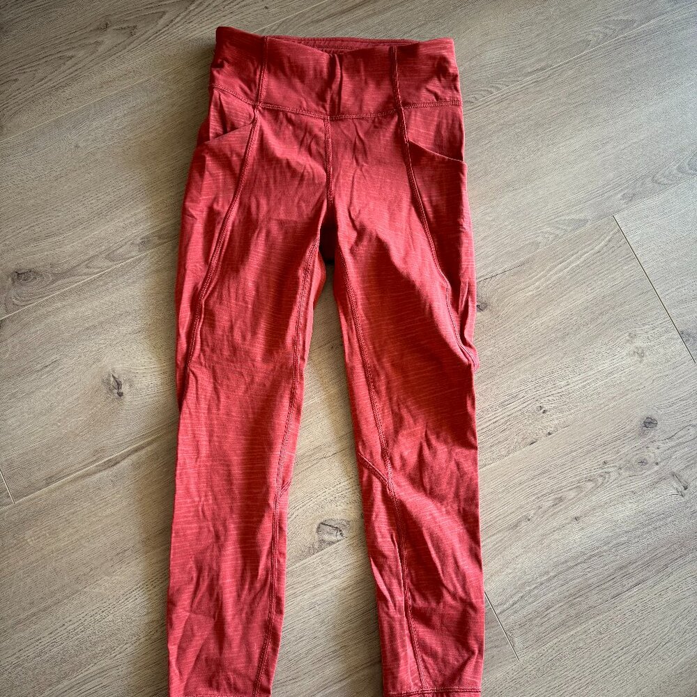 lululemon workout leggings size 4 in burnt orange